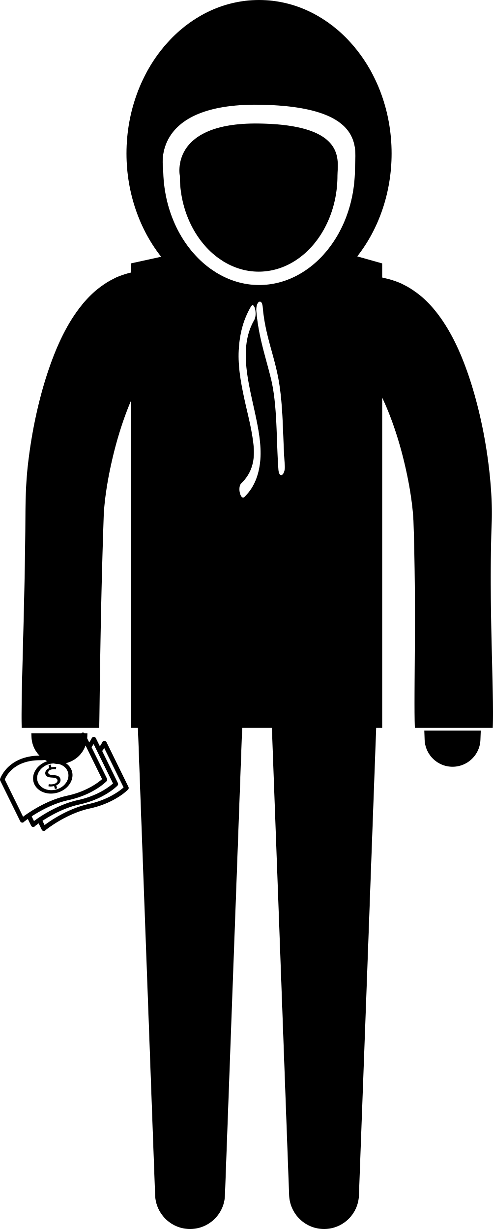 Criminal With Covered Head Outline Icon Svg Set Free Vectors